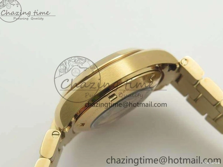 0418 Bright Aqua Terra Ladies 35mm RG V6F Best Edition Brown Dial On RG Bracelet A 8101